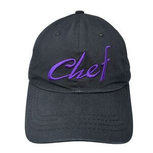 Chef Culinary District Strapback Hat Black One Size Adjustable Embroidered Magic